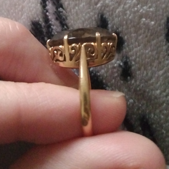14k yellow gold cocktail ring - Picture 2 of 3